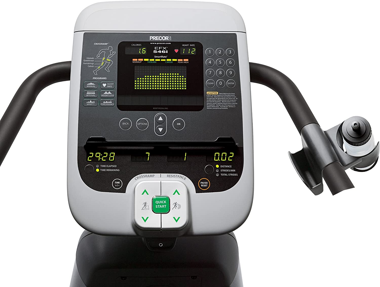 Used Precor EFX 546i Navy or Gray AA32B Adjustable Inline Elliptical