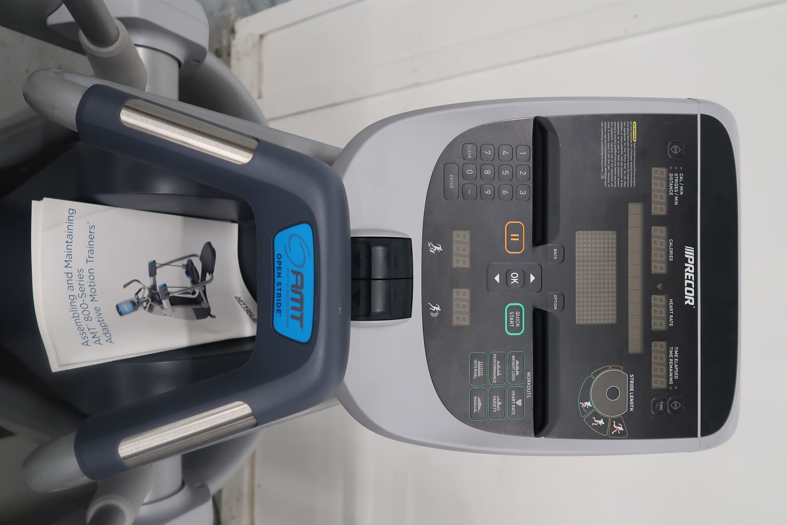 Refurbished Precor AMT-12 835 Open Stride w P30 Console AJTEH Adjustable Stride Elliptical