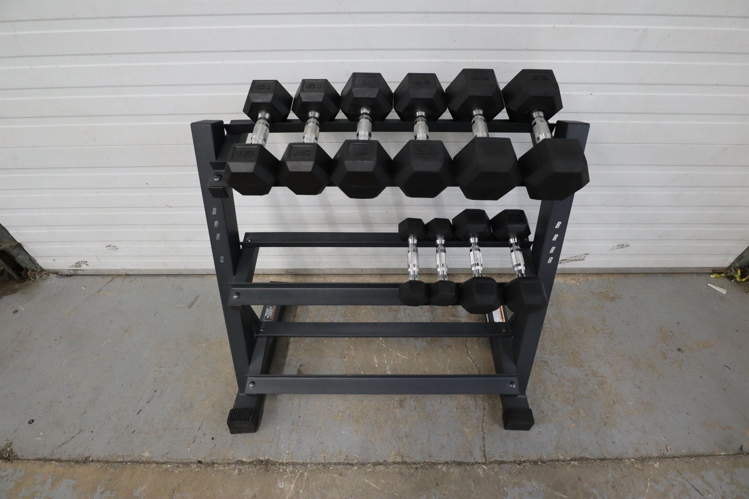 Used Marcy DBR-86 Weight 3 Tier Rack Set w/ Cap Dumbells DBR86-0720 Freeweights & Accessories