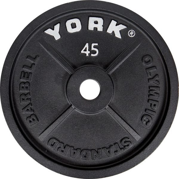 45 lbs. Intl Cast Iron Olympic Plate - Black