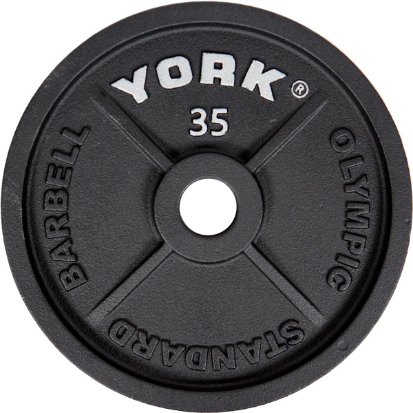 35 lbs. Intl Cast Iron Olympic Plate - Black