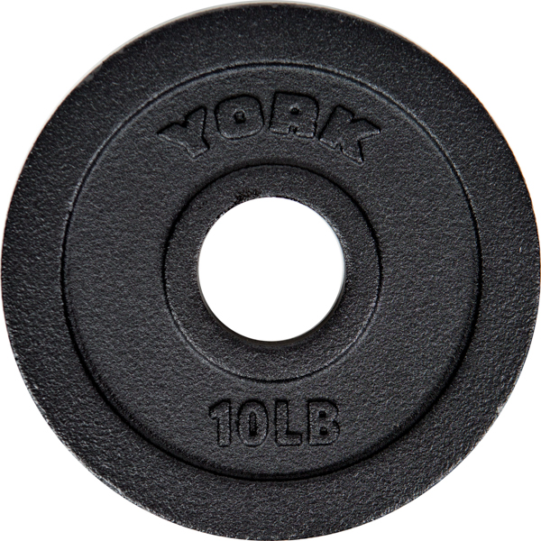 10 lbs. Intl Cast Iron Olympic Plate - Black - **PAIRS ONLY**